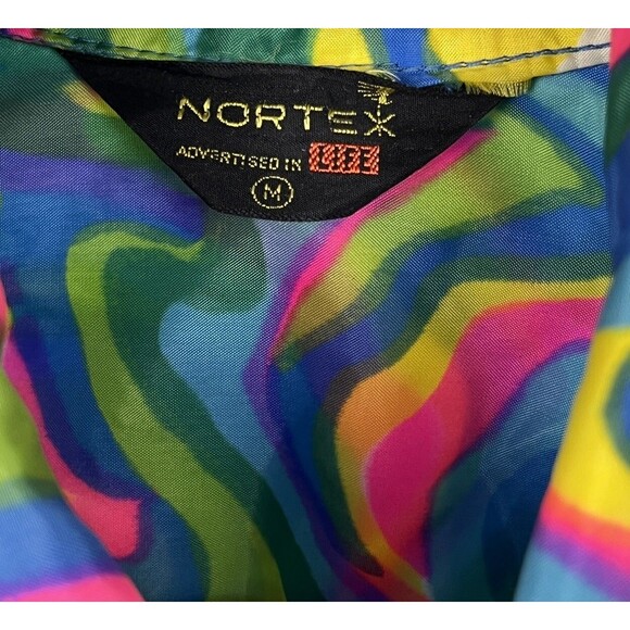 Psychedelic Mod Jacket Vintage 60s Nortex Medium‎ Windbreaker Pop Art USA Made - Picture 6 of 6